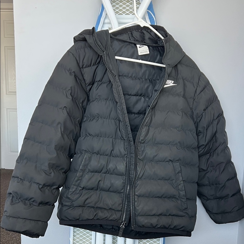 Nike Kids Charcoal Puffer Jacket